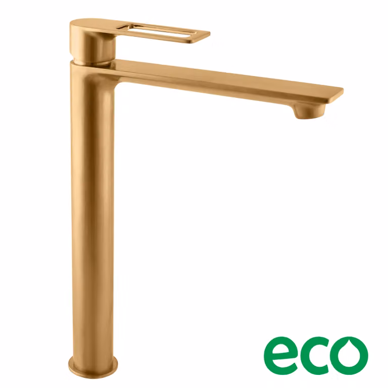 Slezák-RAV Miscelatore per lavabo, alto NIL - oro - spazzolato, Colore: ORO - spazzolato , Finitura superficiale: PVD, Dimensione: 3/8''