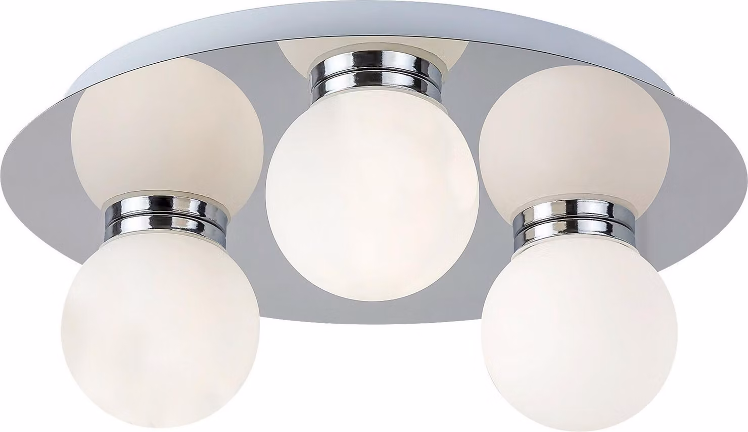 Lampada a soffitto sfere bianche G9 3X28W colore cromo 2113 Becca Rabalux