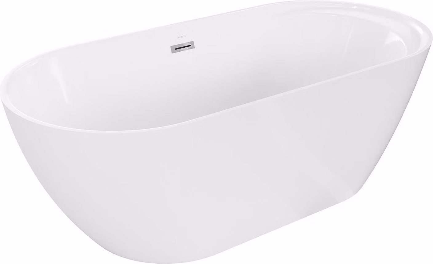 Vasca da bagno autoportante LAURA 170x80 cm BIANCO CROMO