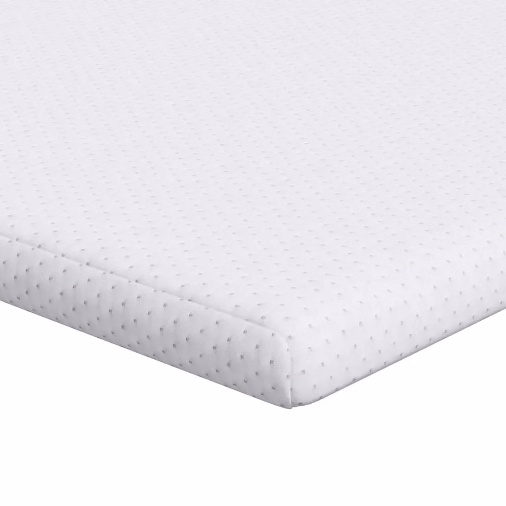 Topper per materasso vidaXL in tessuto jacquard bianco L: 160 cm x P: 200 cm