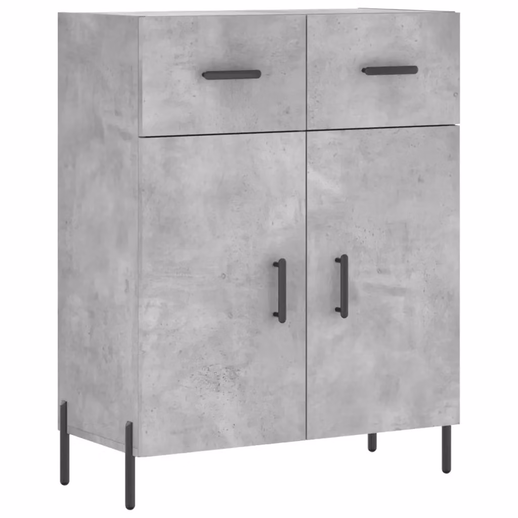 Credenza Buffet Design Mania Grigio Cemento per Cucina e Soggiorno L: 69,5 cm, P: 34 cm, H: 90 cm – 2