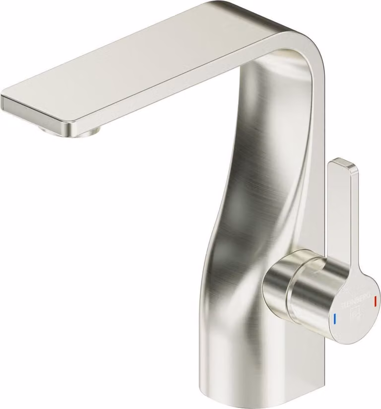 Steinberg Série 230 Mitigeur monocommandé pour lavabo, avec cartouche céramique, tubes flexibles, sans vidage, saillie 112mm, 23010102BN, 23010102BN