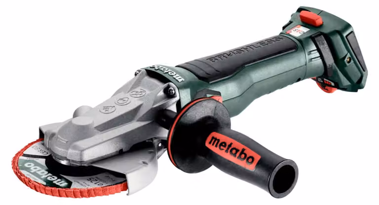 Smerigliatrice angolare a batteria a testa piatta Metabo WVBF 18 LT BL 11-125 Quick*Ak.Fl.WS TV00