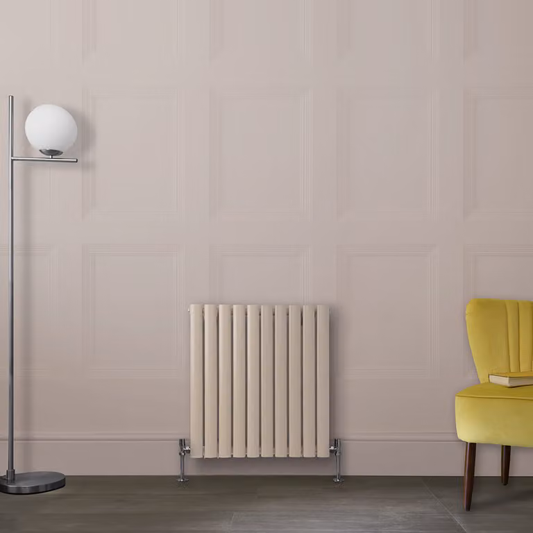 Radiatore di Design Orizzontale Rosa (Rose Petal Rosa) - 635mm x 590mm - Pannello Doppio  - Revive