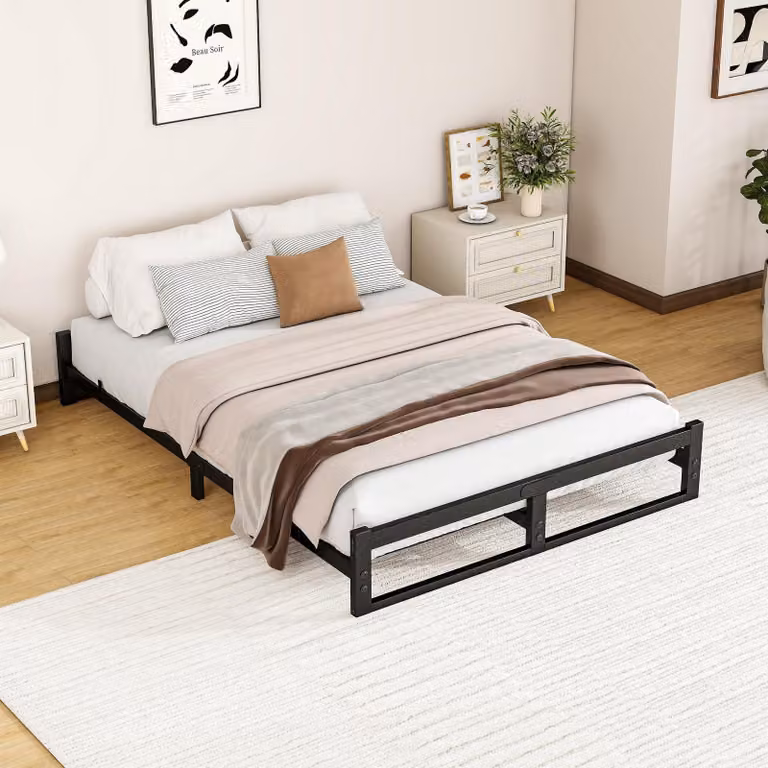 Solidchoice - Struttura letto 140 x 190 cm con rete a doghe in metallo
