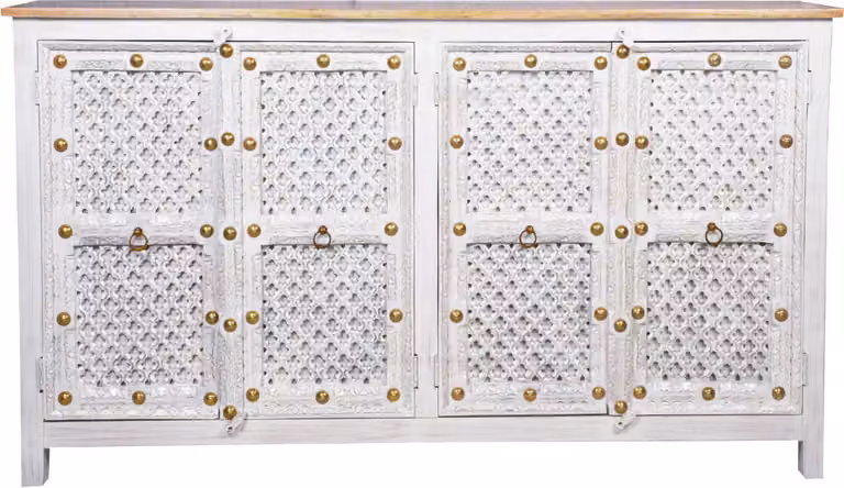Credenza vintage in legno massiccio Hamdi 180cm