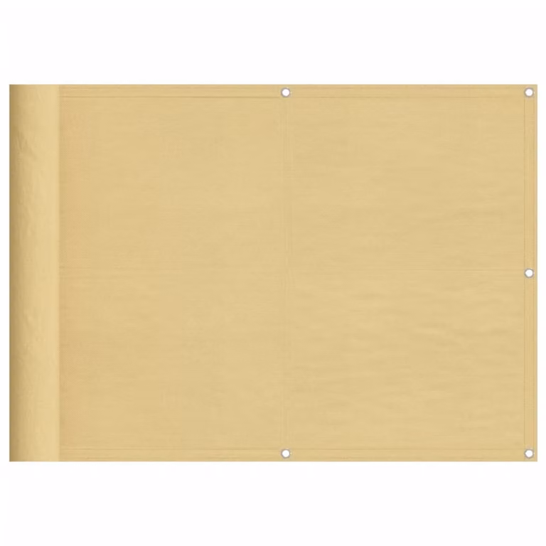 Paravento da Balcone Sabbia 75x300 cm 100% Poliestere Oxford
