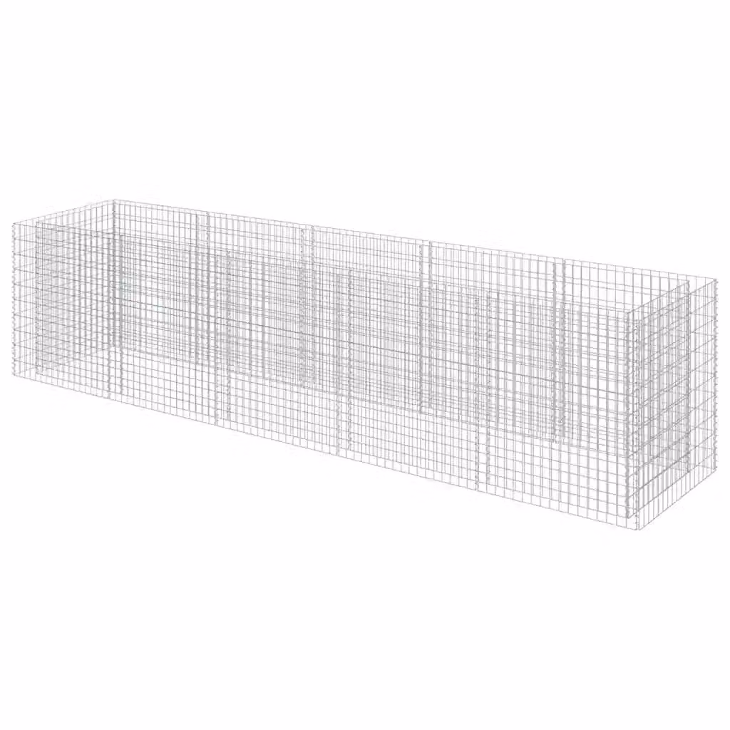 Gabbione Letto Rialzato vidaXL in Acciaio Zincato Argento L/P/H: 450 x 90 x 100 cm – 2