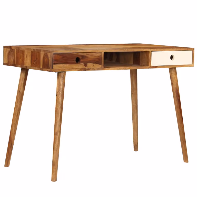 Scrivania 110 x 55 x 76 cm in legno massiccio