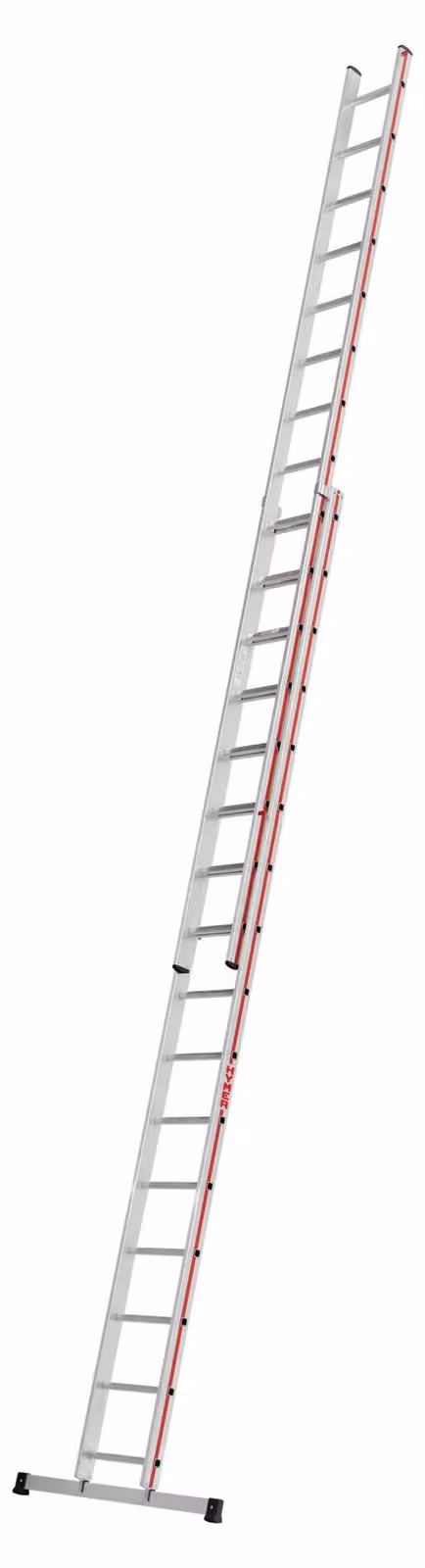 Scala a sfilo Hymer, in due sezioni, 2x16 pioli, lunghezza 4,58 / 8,22 m, altezza massima di raggiungimento 8,98 m, peso 20,6 kg