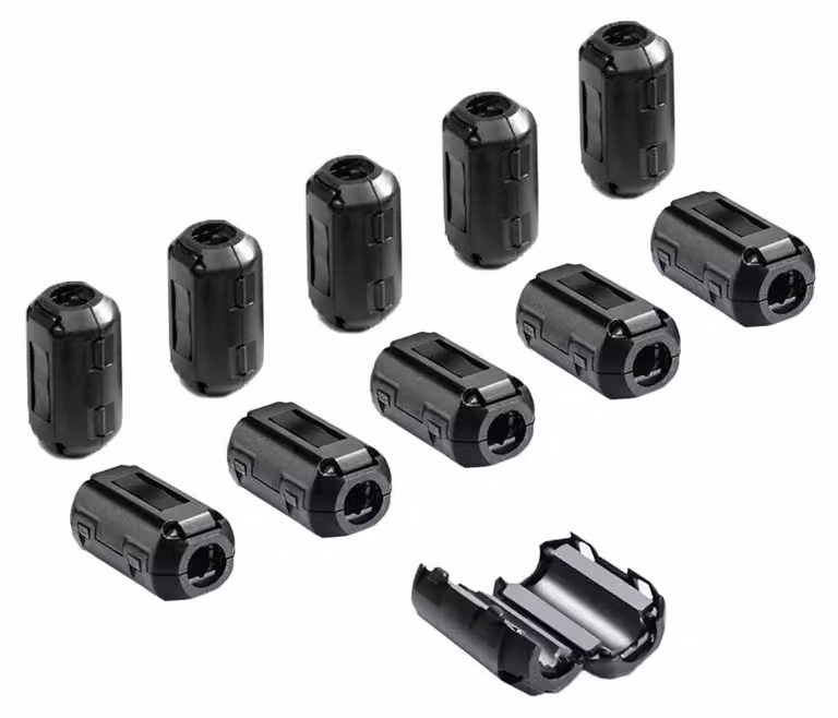 Confezione da 10 anelli ferromagnetici, diametro 5 mm, filtro EMI, soppressione del rumore