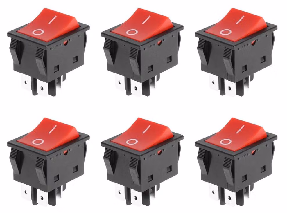 Interruttore a levetta a 4 pin, 30A, 250V, confezione da 5 pezzi, per saldatrici, montaggio su pannello