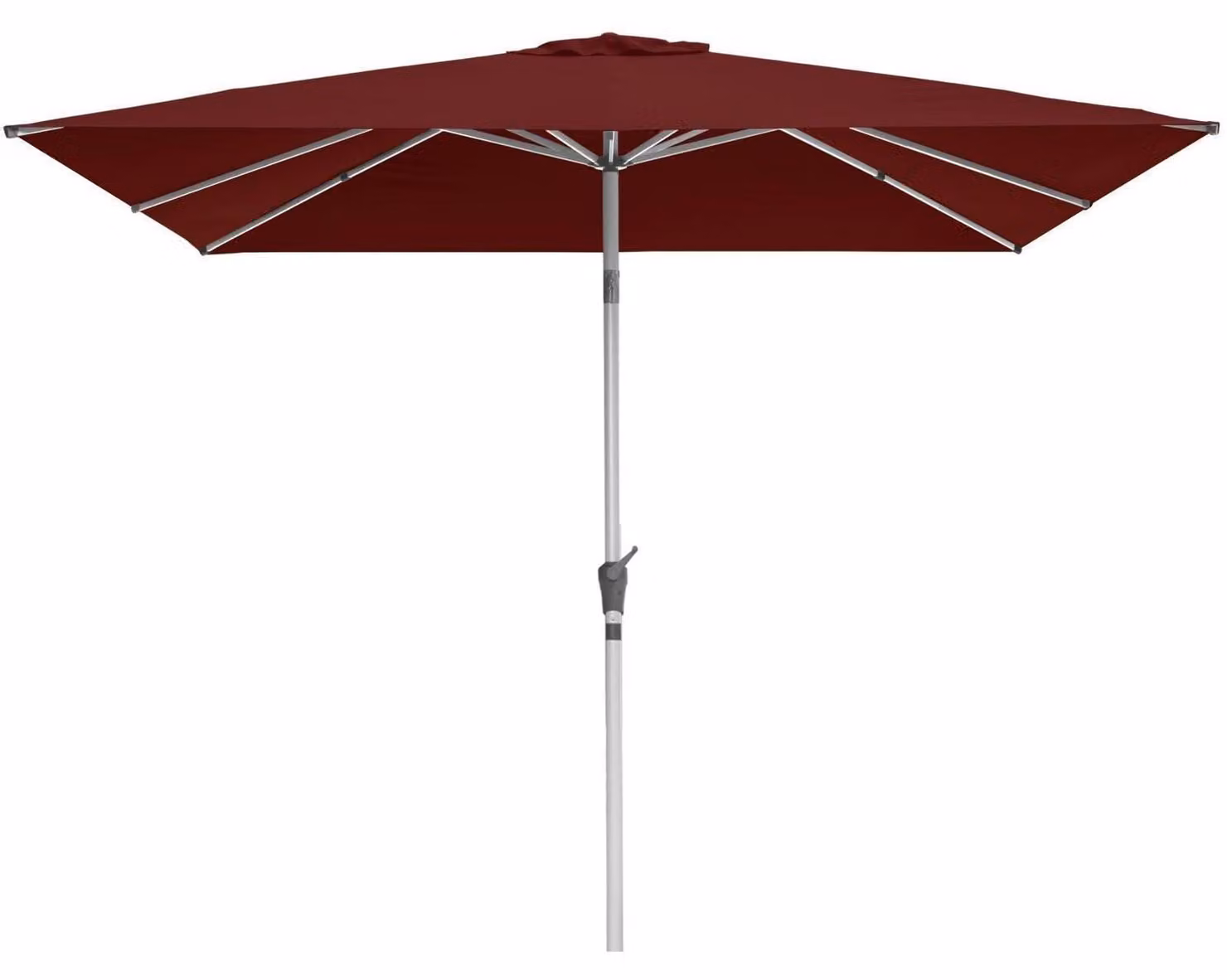 Ombrellone girevole, 250 x 250 cm, quadrato, colore bordeaux