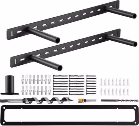 VEVOR Staffe per Mensole Galleggianti Resistenti, 2 Pezzi, Supporto per Mensole Nascoste per Impieghi Gravosi da 558,4 x 157,4 x 38,1 mm Capacità di Peso di 150 kg per Montaggio a Parete
