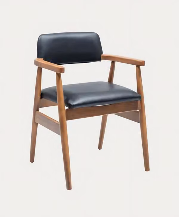 Eleganter Esszimmerstuhl Schwarz Braun Modern Robust Ergonomisch Stilvoll