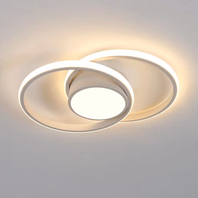 Comely Lampada da soffitto a LED Modern 42W, 4800LM, 3000K bianco caldo, design rotondo Ø 40cm – Lampada da soffitto a basso consumo energetico per camera da letto, bagno, cucina, soggiorno e balcone in bianco