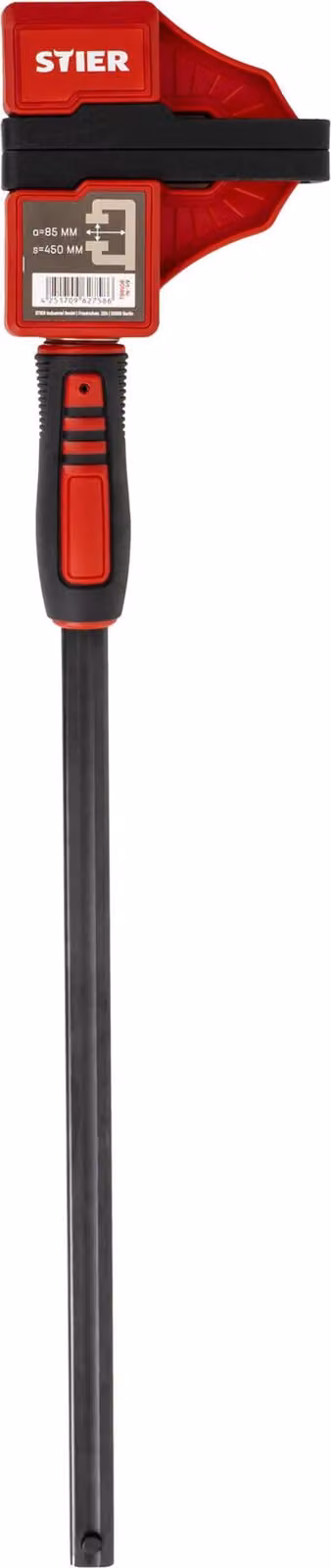 STIER Morsetto compatto, ideale per lavori in spazi ristretti, apertura 450 mm, sporgenza 60 mm, ganasce grandi