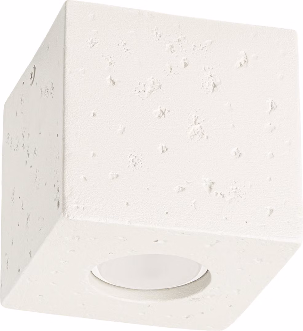 Lampada da soffitto QUAD cemento beige 1xGU10 10W calcestruzzo 10x10x10cm Sollux Lighting