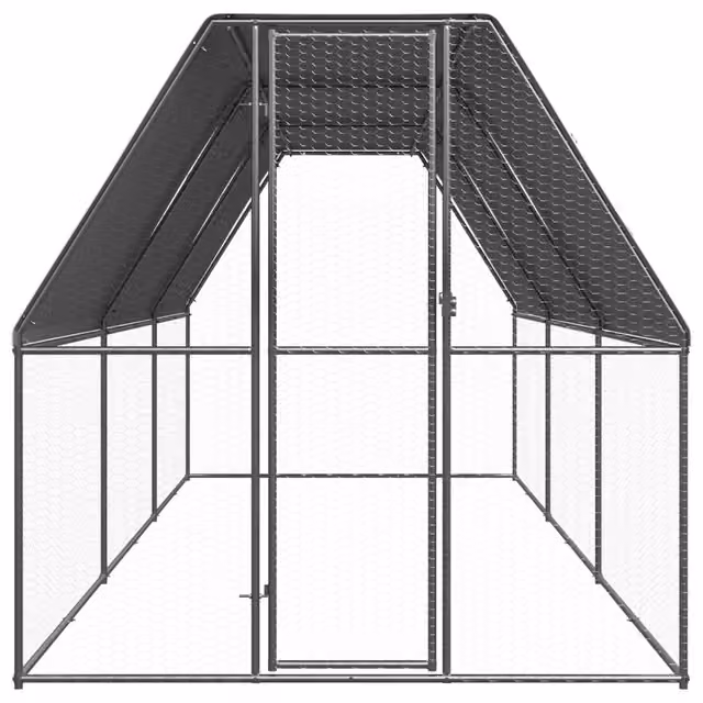 Gabbia per polli da esterno in acciaio zincato grigio CFW9448956 L/P/H: 6 x 2 x 2 m