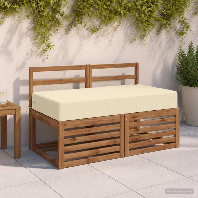 vidaXL Cuscino per la seduta SOEST in poliestere beige con rivestimento lavabile e resistente ai raggi UV