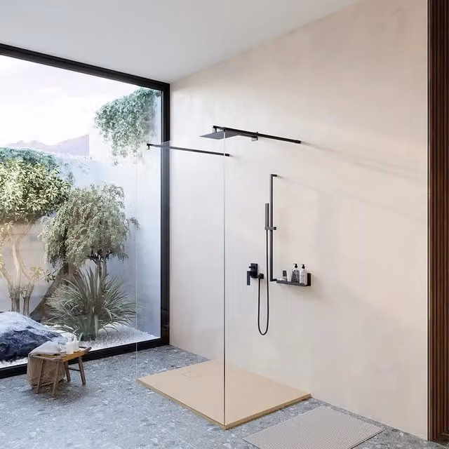 Piatto doccia 80x140 cm colore avorio effetto pietra | Samos