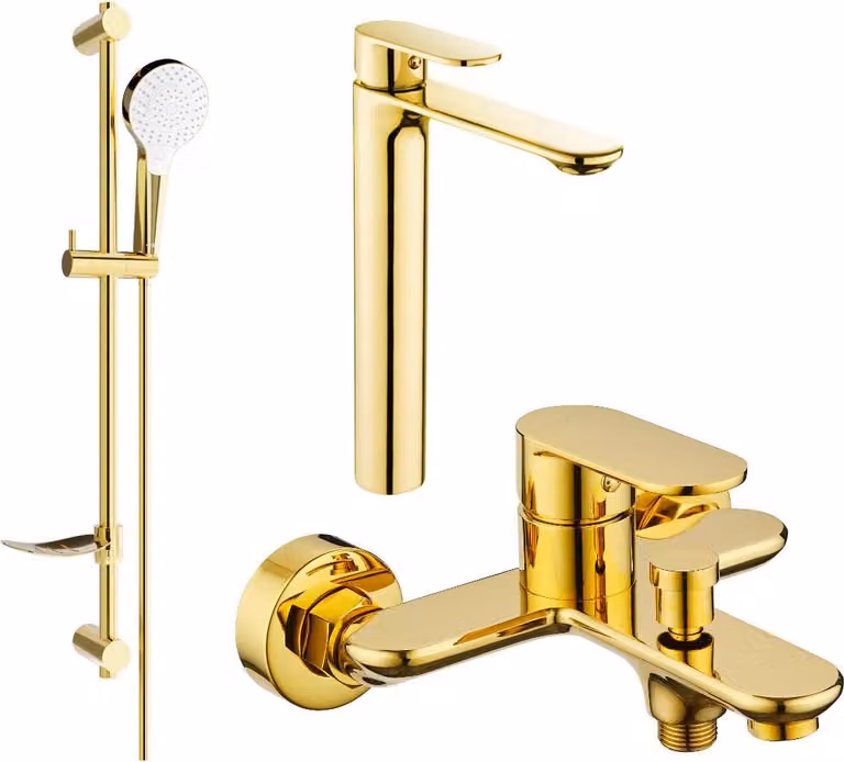 Mexen Milo DF05 set da bagno, dorato - 71313DF05-50