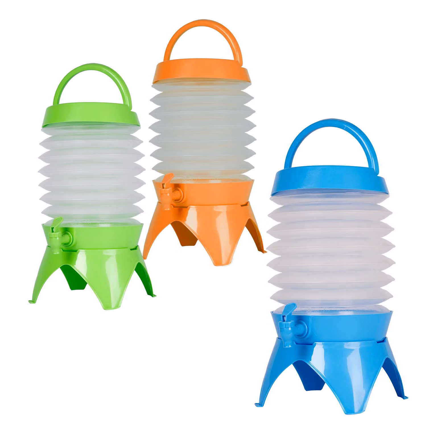 GUSTO CASA Dispenser di bevande pieghevole con rubinetto antigoccia, multicolore, 7,5 l