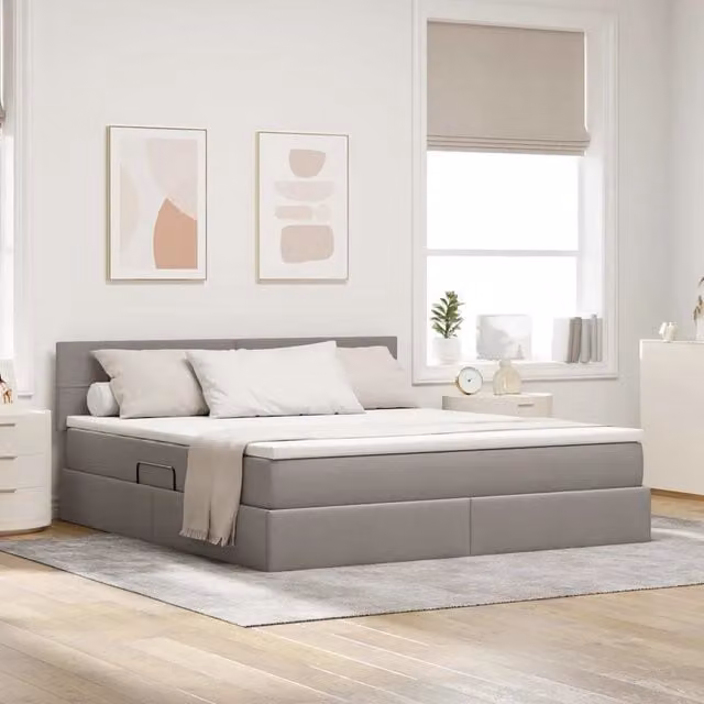 Letto con contenitore e materasso Talpa 180 x 200 cm Velluto 3370527