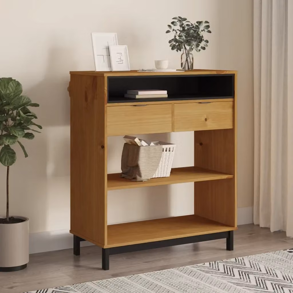 Tavolino da Bar FLAM in Legno Massello di Pino Marrone L/P/H: 92 x 45 x 110 cm – 2