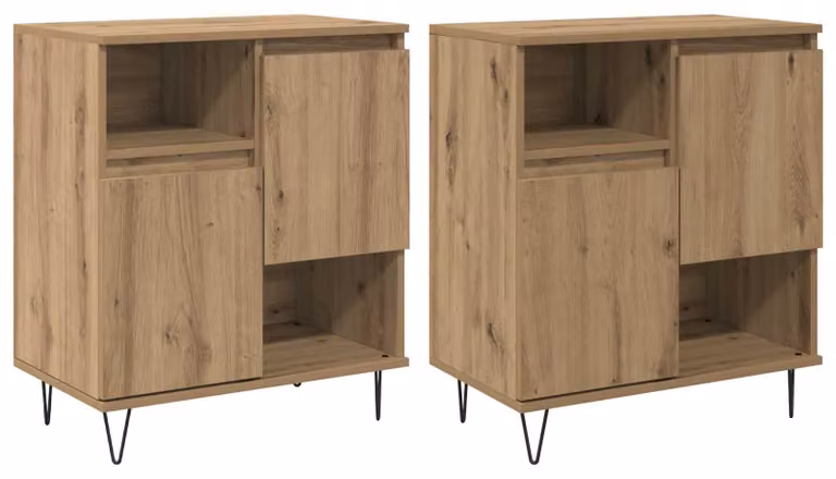 Credenza 2 pcs Rovere artigianale 60 x 35 x 70 cm
