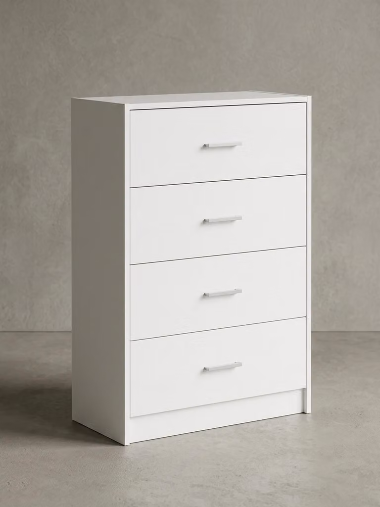 Credenza lucida, 4 cassetti, moderna, senza tempo, versatile. 60x30x90 cm | Kadima Design