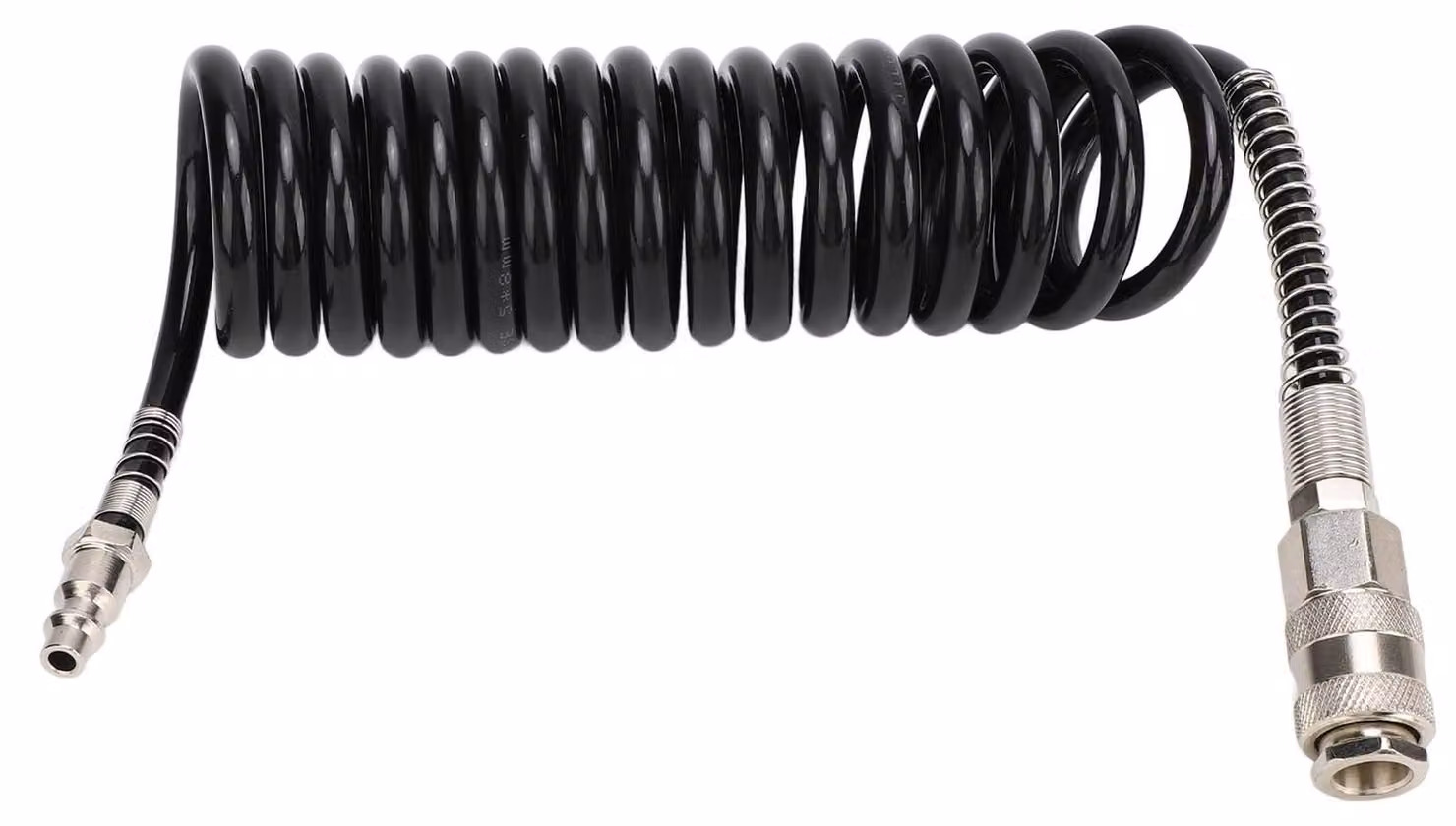 Tubo flessibile per aria di scarico, 3 metri - Resistente all'usura - Leggero - Gomma/Acciaio - Flessibile - Raccordi ad aria robusti - Tubo per aria