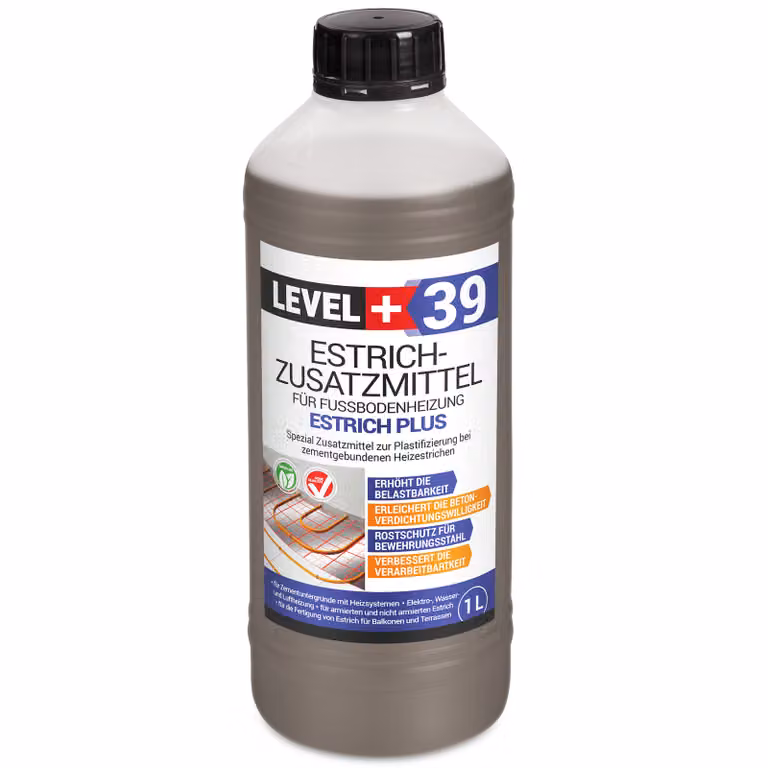 Plastificante per massetti con riscaldamento a pavimento 1L Livello+39