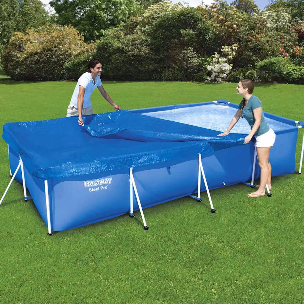 Copertura per piscina Bestway Flowclear blu in plastica per piscina rettangolare 400 x 211 cm