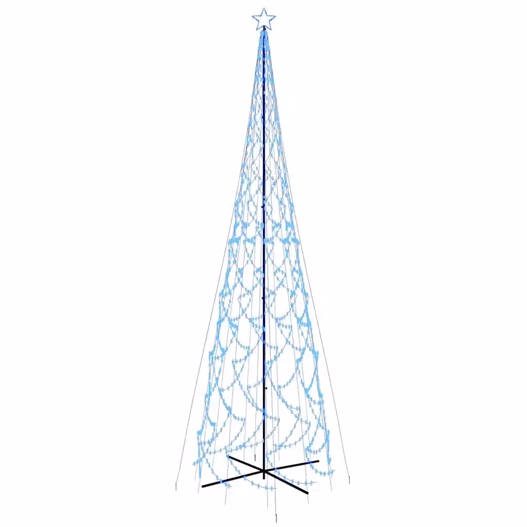 Albero di Natale a Cono blu con 3000 LED vidaXL H: 230 cm, L: 80 cm – 2