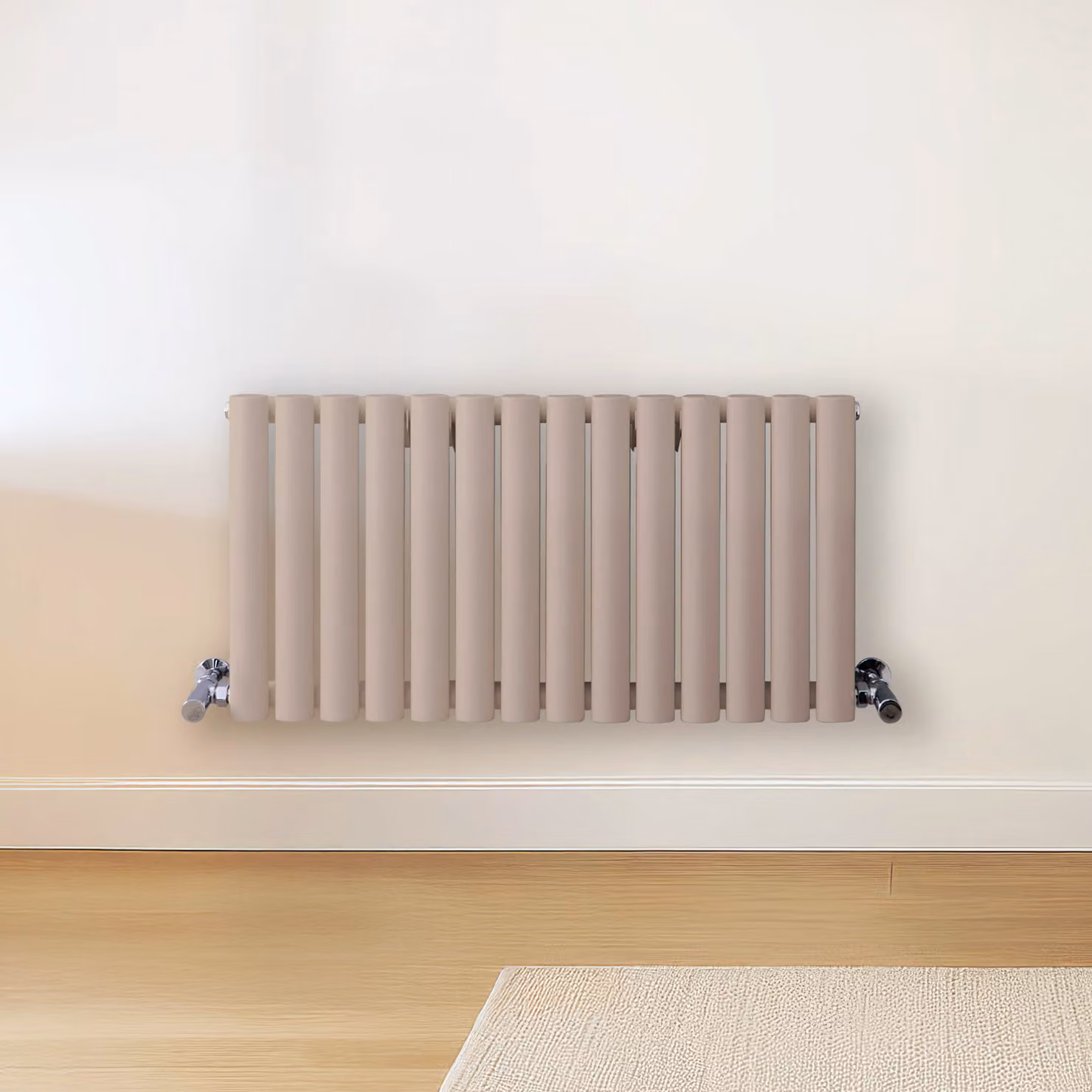 Radiatore di Design Orizzontale Rosa (Rose Petal Rosa) - 400mm x 826mm - Pannello Doppio  - Revive