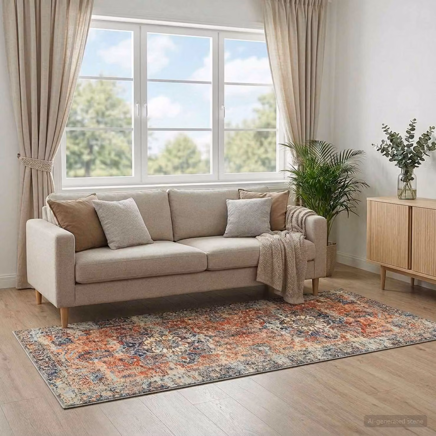 vidaXL Tappeto ORIZ Arancione 80 x 200 cm 100% Poliestere