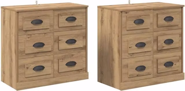 Credenza | Sideboards 2 pcs Rovere artigianale 70 x 35,5 x 67,5 cm