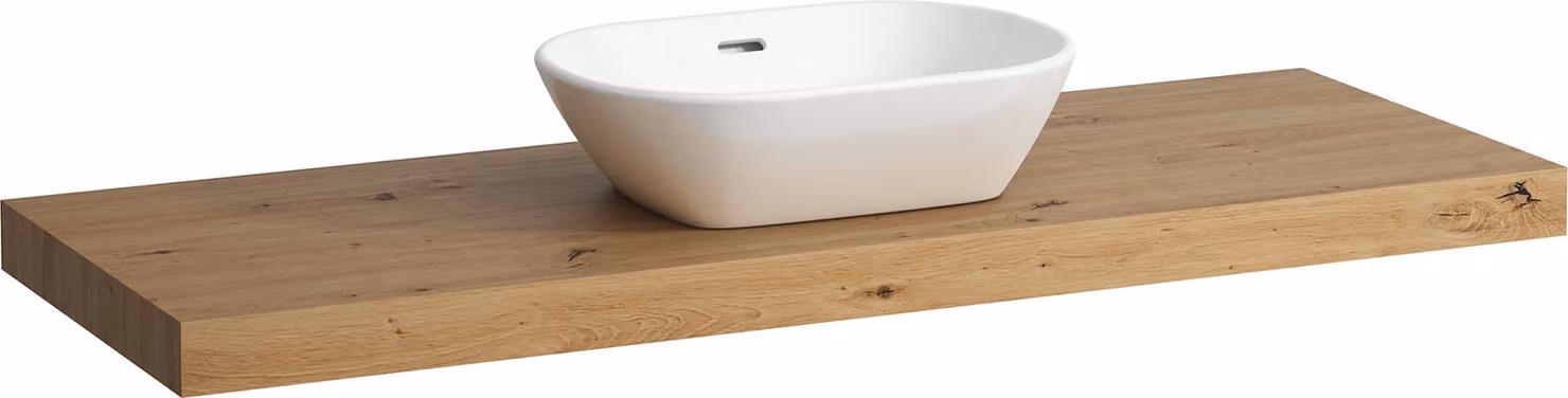 LAUFEN LANI Plan de toilette, une découpe au centre, 1370x495x65mm, H4046811122671, H4046811122671