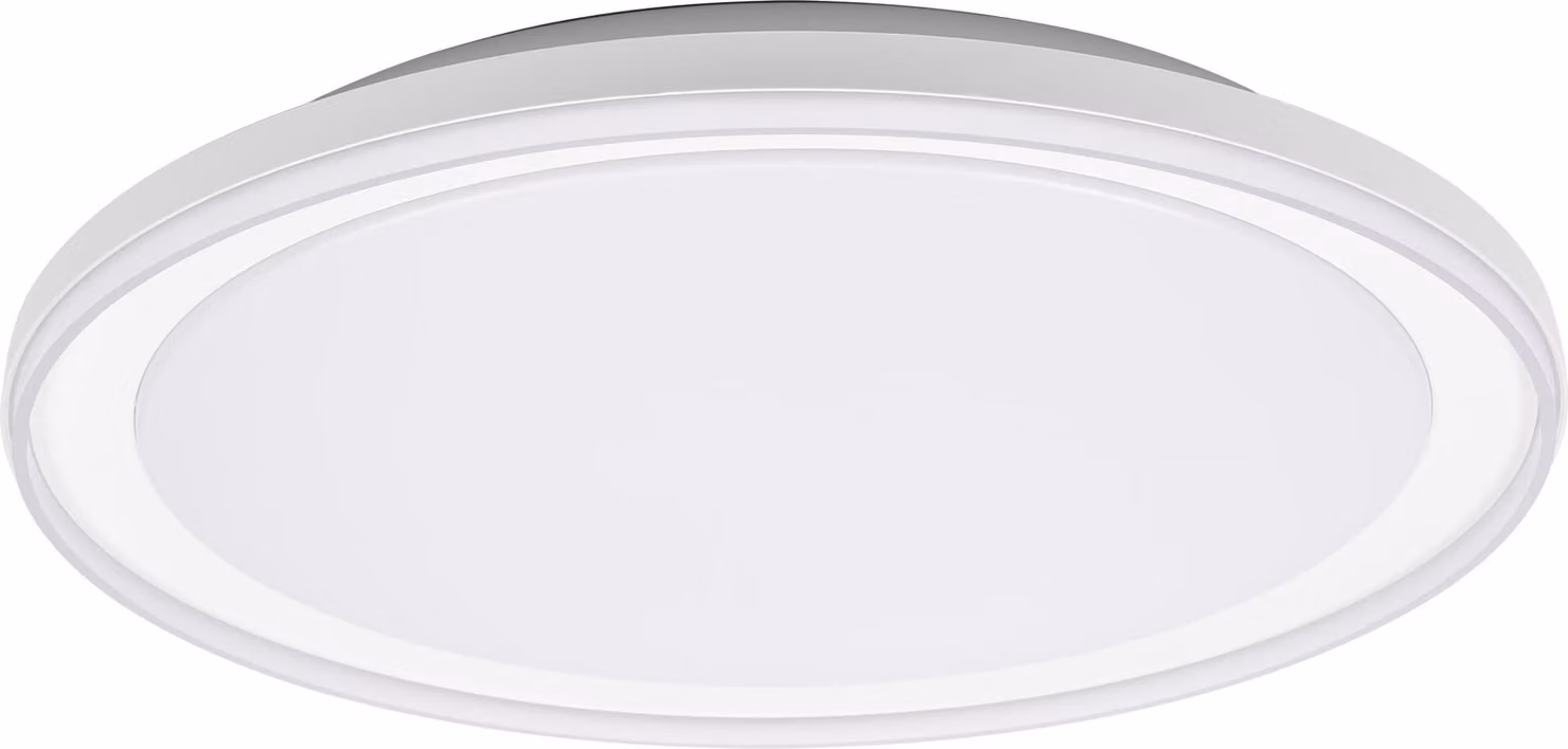 OSRAM ORBIS Pederson plafoniera LED con anello in plastica, bianco, 24W, 1450lm, 3000K, 830 friendly warm white, diametro 450mm, protezione IP20, viti di montaggio e tasselli inclusi