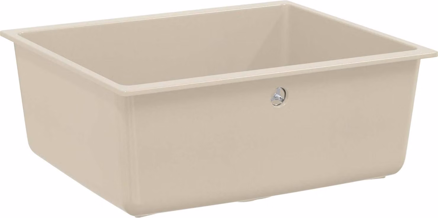 Lavello Beige 530 x 460 mm 80% Quarzo e 20% Resina