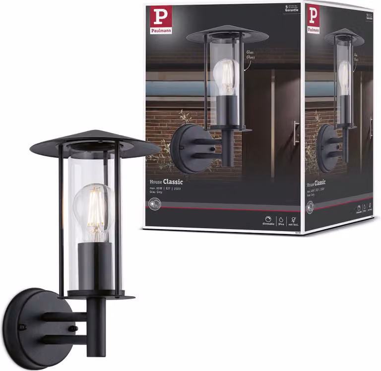 Lampada da parete per esterni Paulmann Classic