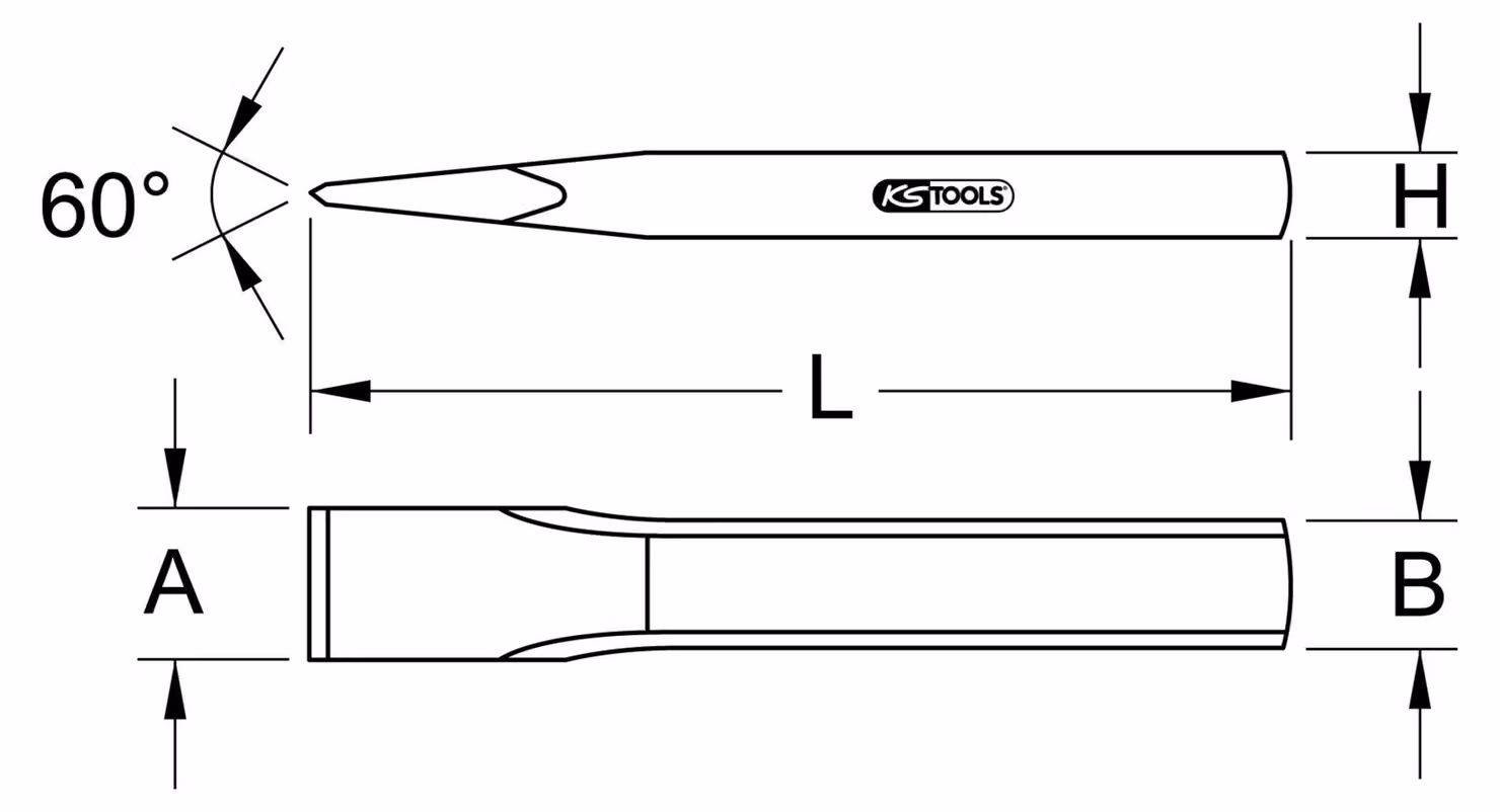 KS Tools 162.0199 scalpelli per muratura Scalpello per muratura