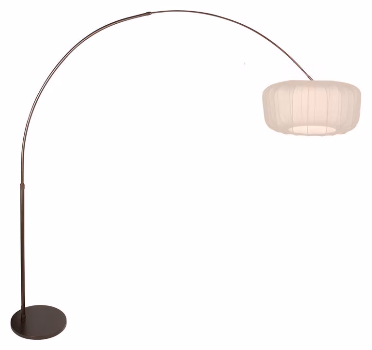 Lampada da terra - marrone - Sparkled Light - metallo tessile - Ø 45cm - E27 - 4762CA - Steinhauer