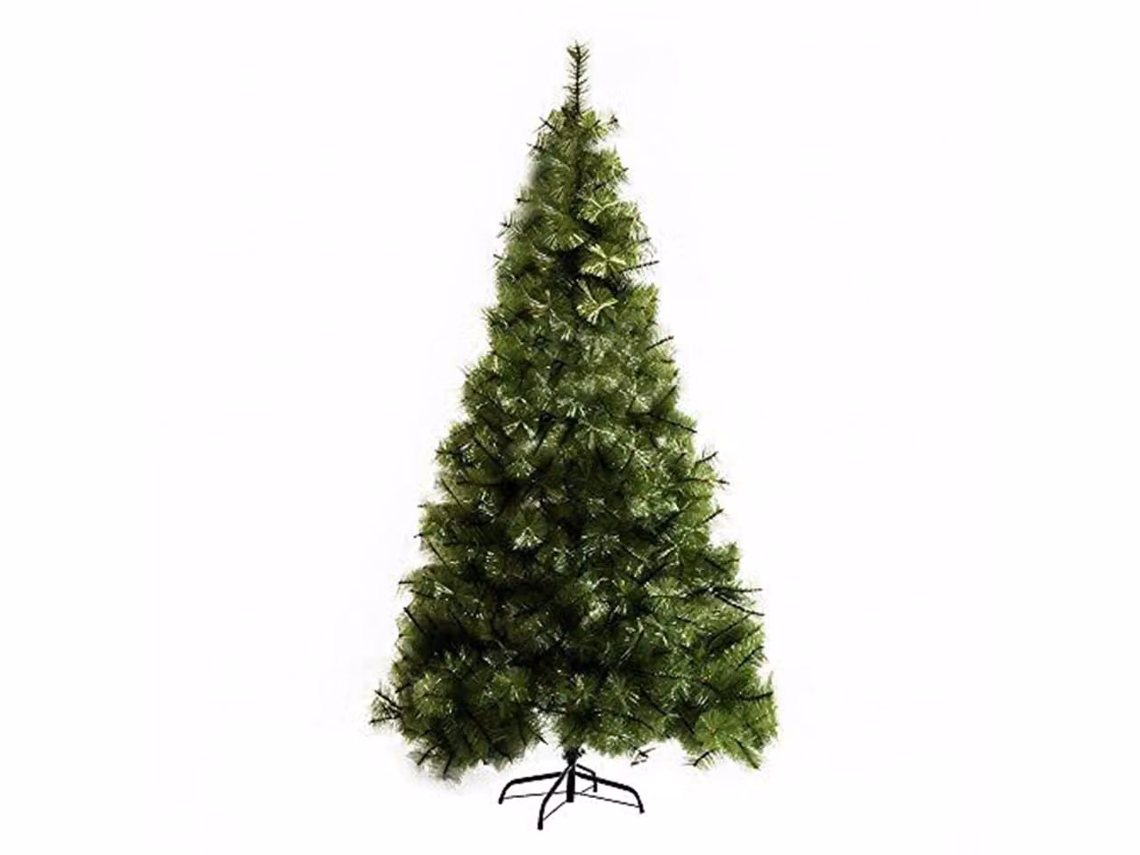 Albero di Natale artificiale 830-137, 505 rami spessi, autentico, con supporto in metallo, PET, verde, 90 x 210 cm