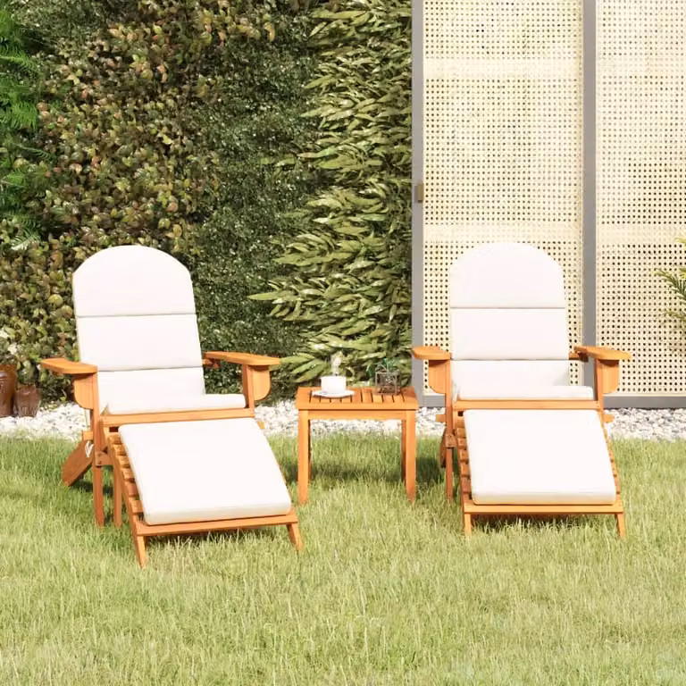 Maison Exclusive - Set di mobili da giardino Adirondack in acacia massiccia, 3 pezzi