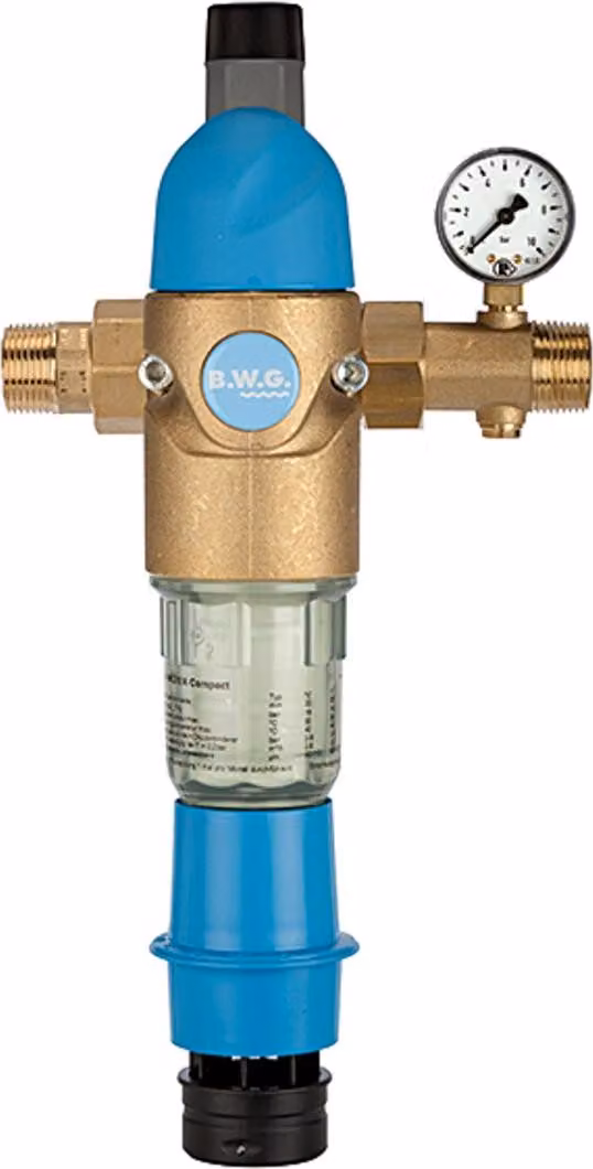Filtro di controlavaggio Riegler con regolatore di pressione, DVGW, R 3/4