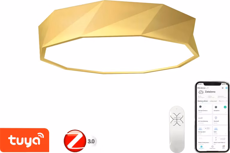 Immax NEO DIAMANTE Plafoniera intelligente 60 cm W oro Zigbee 3.0