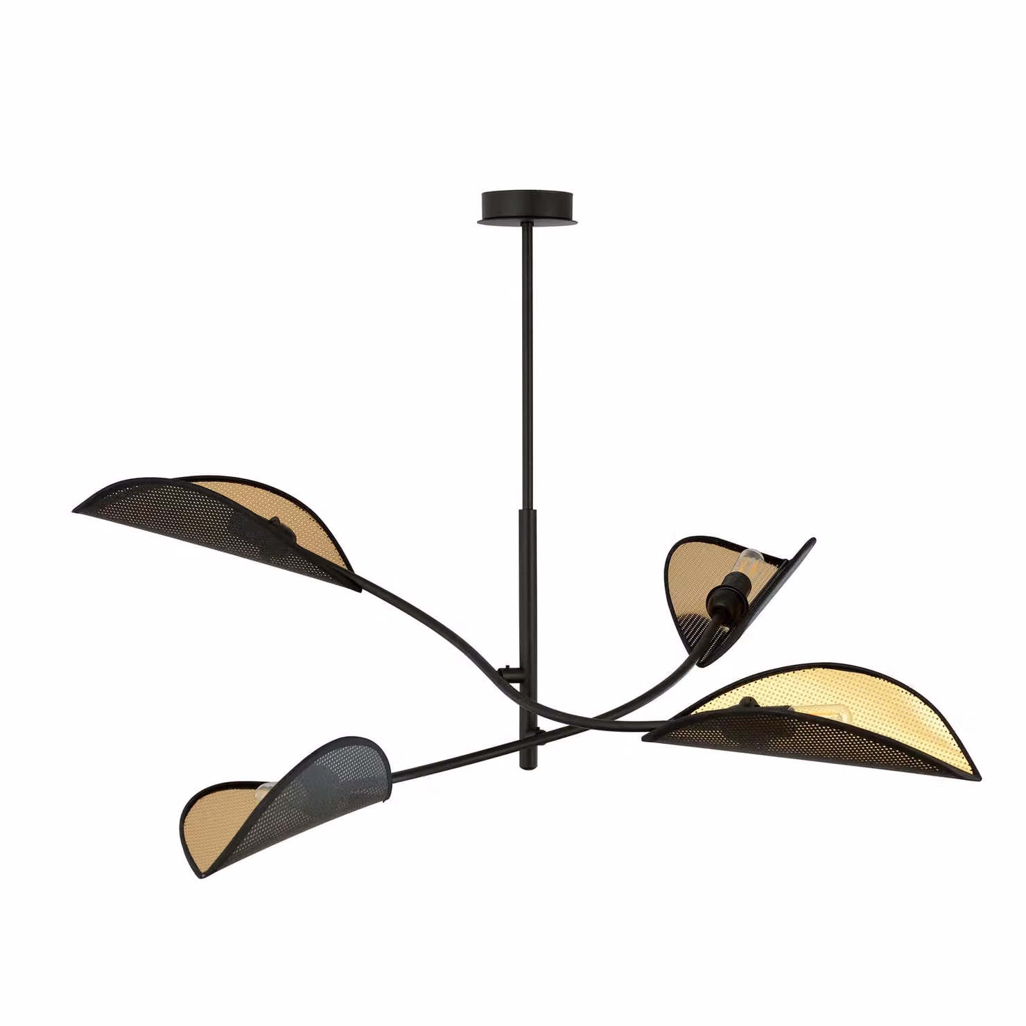Lampada da soffitto Emibig 4xE14 40W LOTUS 4 NERO/ORO 1106/4