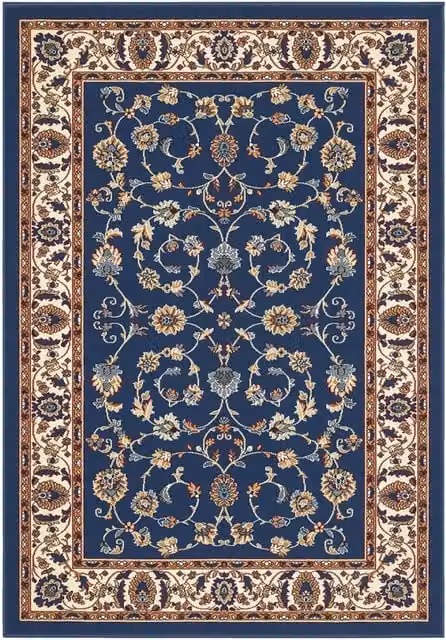 Tappeto P2079 azzurro cm.280x365 motivo classico orientale persiano, economico resistente facile da pulire